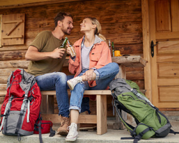 Couple after hiking